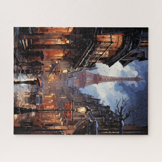 Weihnachtsgeschäfte in Paris Puzzle (Horizontal)