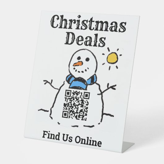 Weihnachtsgeschäfte online mit QR Code Pedestal Si Sockelschild (Vorderseite)