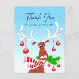 Weihnachtsgeschäftliches Dankeschön Urlaub Feiertagspostkarte