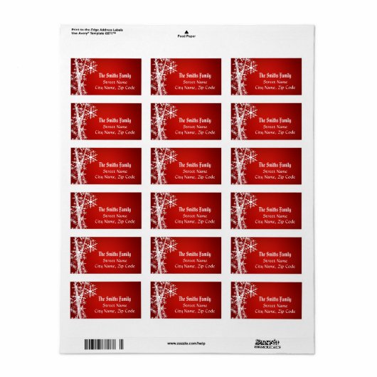 Weihnachtsgeschenk Adressaufkleber (Vorne)