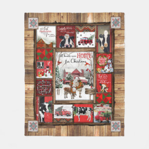 Weihnachtsgeschenk Alle Herzen kommen Zuhause zu Fleecedecke