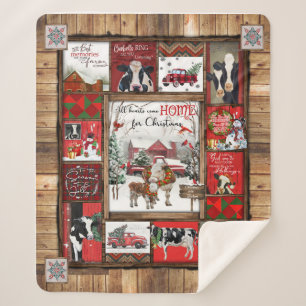 Weihnachtsgeschenk Alle Herzen kommen Zuhause zu Sherpadecke