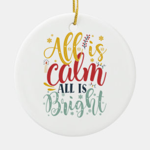 Weihnachtsgeschenk   Alles ist ruhig, alles ist he Keramik Ornament