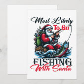 Weihnachtsgeschenk am ehesten zum Fischen mit dem Einladung (Vorne/Hinten)