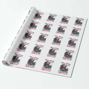 Weihnachtsgeschenk am ehesten zum Fischen mit dem Geschenkpapier