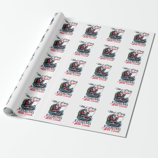 Weihnachtsgeschenk am ehesten zum Fischen mit dem Geschenkpapier (Ungerollt)