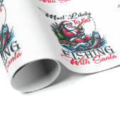 Weihnachtsgeschenk am ehesten zum Fischen mit dem Geschenkpapier (Rolleneckpunkt)