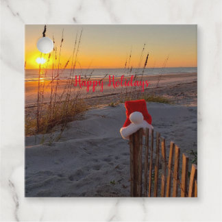 Weihnachtsgeschenk am Strand Geschenkanhänger
