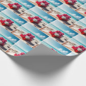 Weihnachtsgeschenk am Strand Geschenkpapier (Ecke)