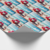 Weihnachtsgeschenk am Strand Geschenkpapier (Ecke)