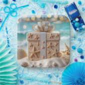Weihnachtsgeschenk am Strand mit Starfish Pappteller (Party)