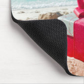 Weihnachtsgeschenk am Strand Mousepad (Ecke)
