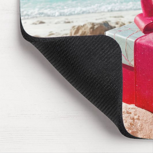Weihnachtsgeschenk am Strand Mousepad (Ecke)