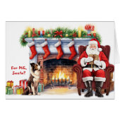 Weihnachtsgeschenk an der Grenze Collie Dog Weihna (Vorderseite (Horizontal))