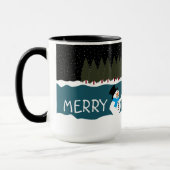 Weihnachtsgeschenk an Snowman Merry Xmas Tasse (Links)