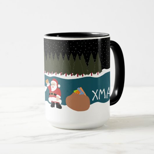 Weihnachtsgeschenk an Snowman Merry Xmas Tasse (VorderseiteRechts)