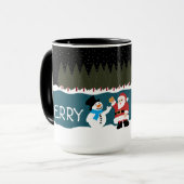 Weihnachtsgeschenk an Snowman Merry Xmas Tasse (Vorderseite Links)