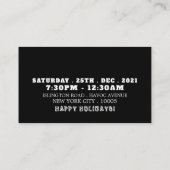 Weihnachtsgeschenk an Snowman, Weihnachts-Party-Ti Begleitkarte (Rückseite)