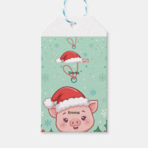 Weihnachtsgeschenk-Anhänger für Ferkel