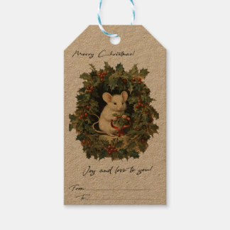 Weihnachtsgeschenk-Anhänger im Vintage-Stil Geschenkanhänger