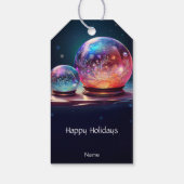 Weihnachtsgeschenk-Anhänger Kristall-Schneebälle Geschenkanhänger (Rückseite)