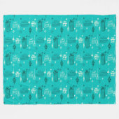 Weihnachtsgeschenk Aquamarin Fleecedecke (Vorderseite (Horizontal))