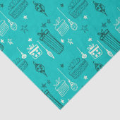 Weihnachtsgeschenk Aquamarin Seidenpapier (Detail)