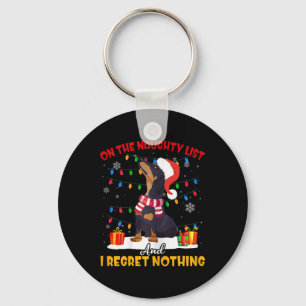 Weihnachtsgeschenk auf der unheilvollen Liste Dack Schlüsselanhänger