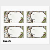 Weihnachtsgeschenk auf und von Etiketten Rechteckiger Aufkleber (Blatt)