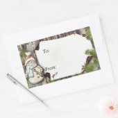 Weihnachtsgeschenk auf und von Etiketten Rechteckiger Aufkleber (Umschlag)