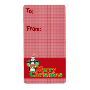 Weihnachtsgeschenk-Aufkleber - groß
