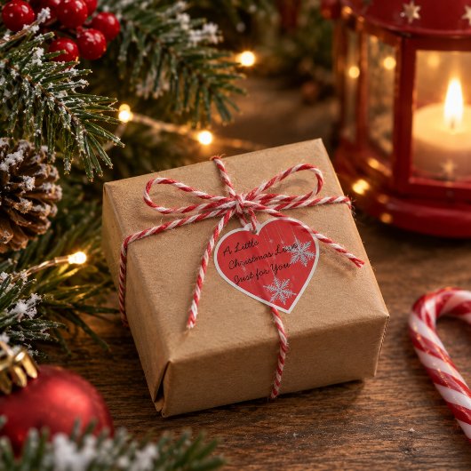 Weihnachtsgeschenk-Aufkleber Herz-Aufkleber