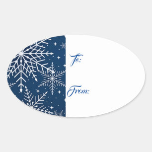 Weihnachtsgeschenk-Aufkleber Ovaler Aufkleber