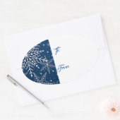 Weihnachtsgeschenk-Aufkleber Ovaler Aufkleber (Umschlag)