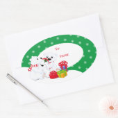 Weihnachtsgeschenk-Aufkleber Ovaler Aufkleber (Umschlag)