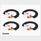 Weihnachtsgeschenk-Aufkleber Ovaler Aufkleber (Blatt)