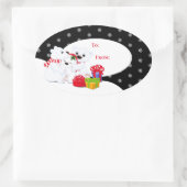 Weihnachtsgeschenk-Aufkleber Ovaler Aufkleber (Tasche)