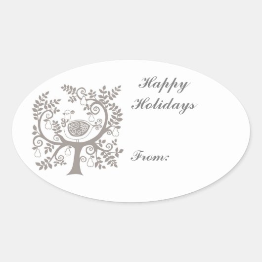 Weihnachtsgeschenk-Aufkleber Ovaler Aufkleber (Vorderseite)