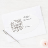 Weihnachtsgeschenk-Aufkleber Ovaler Aufkleber (Umschlag)