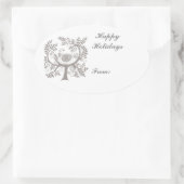 Weihnachtsgeschenk-Aufkleber Ovaler Aufkleber (Tasche)