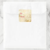 Weihnachtsgeschenk-Aufkleber Quadratischer Aufkleber (Tasche)