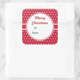 Weihnachtsgeschenk-Aufkleber Quadratischer Aufkleber