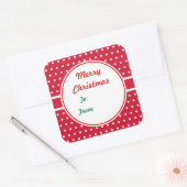 Weihnachtsgeschenk-Aufkleber Quadratischer Aufkleber (Umschlag)