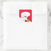 Weihnachtsgeschenk-Aufkleber Quadratischer Aufkleber (Tasche)