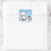 Weihnachtsgeschenk-Aufkleber Quadratischer Aufkleber (Tasche)