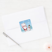 Weihnachtsgeschenk-Aufkleber Quadratischer Aufkleber (Umschlag)