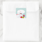 Weihnachtsgeschenk-Aufkleber Quadratischer Aufkleber (Tasche)
