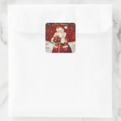 Weihnachtsgeschenk-Aufkleber Quadratischer Aufkleber (Tasche)