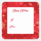 Weihnachtsgeschenk-Aufkleber Quadratischer Aufkleber (Vorderseite)