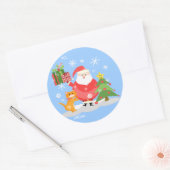 Weihnachtsgeschenk-Aufkleber Runder Aufkleber (Umschlag)